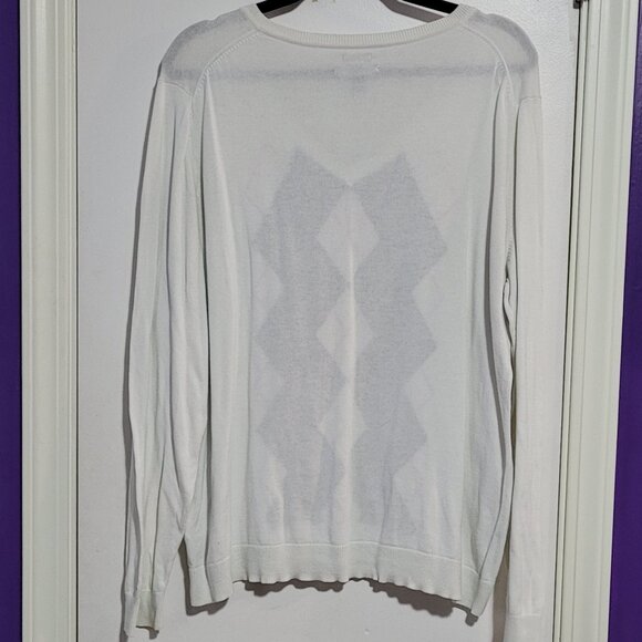 LOT OF 2 TOMMY HILFIGER LIGHTWEIGHT 100% PIMA COTTON ARGYLE SWEATERS EUC 2X XXL - Picture 10 of 14